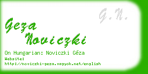 geza noviczki business card